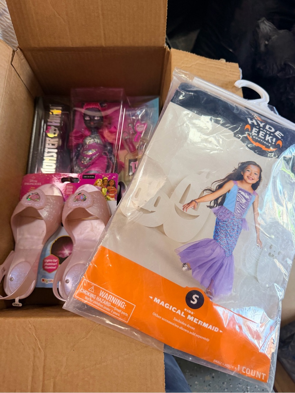 monster high Purple and Pink Kids Costume Shoes & Doll Bundle